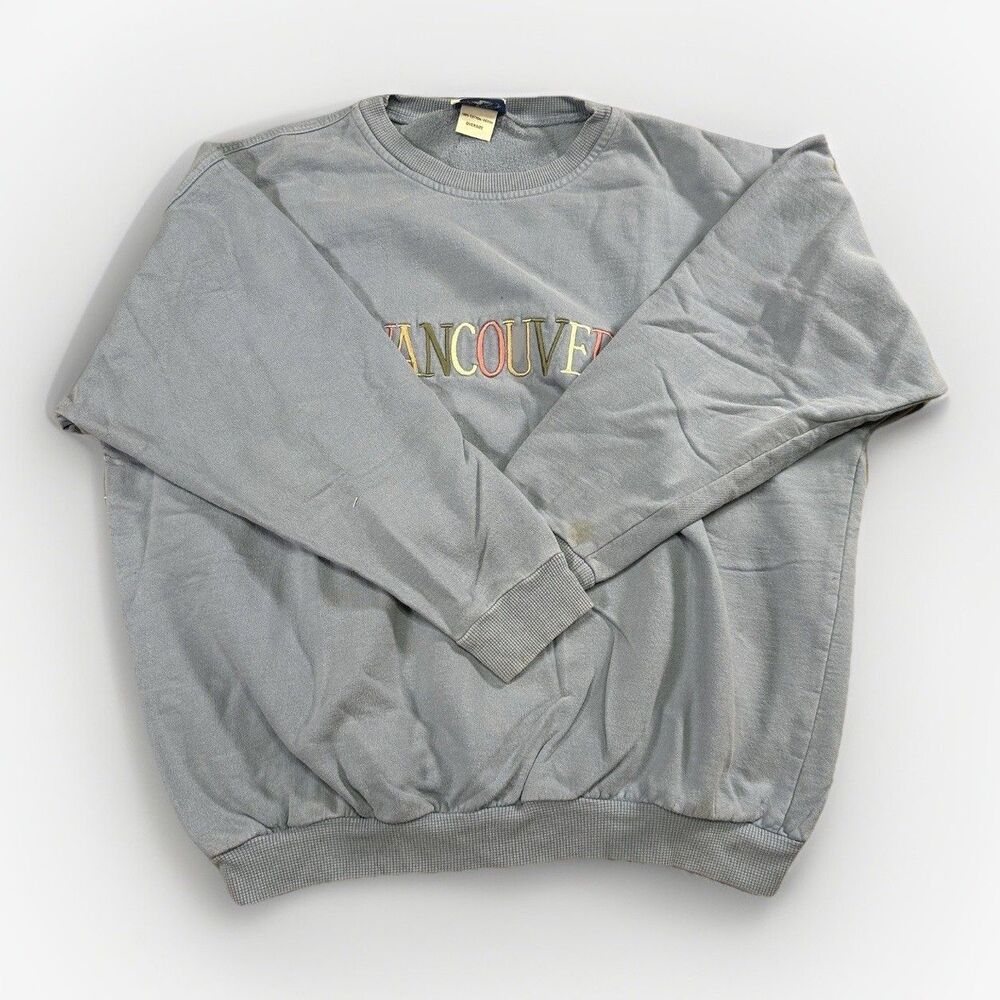 Vintage Vancouver Embroidered Sweatshirt – Oversize Fit, Blue, Hycroft Wear
